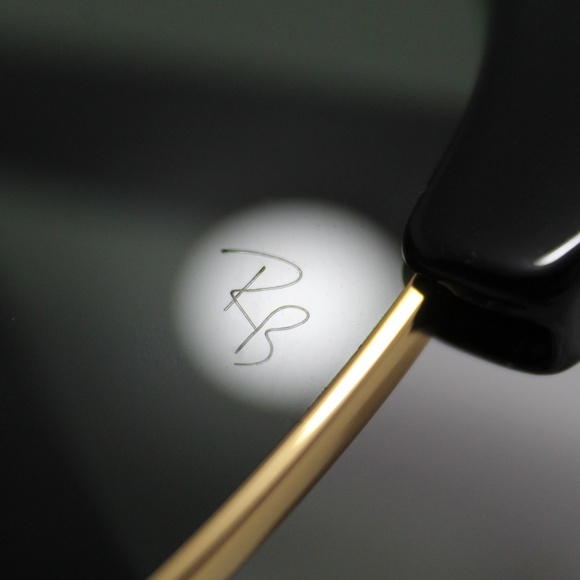 RAY-BAN 3016 W0365 BLACK/ARISTA GOLD CLUB-MASTER - Picture 8 of 8